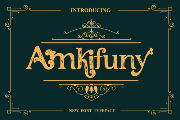 Amkifuny Display Font for Editorial Design