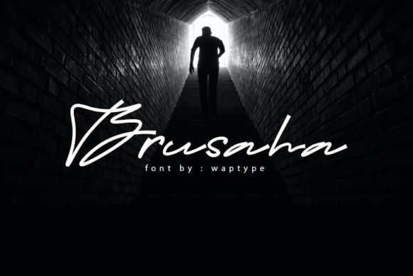Brusaha Display Font for Creative Marketing