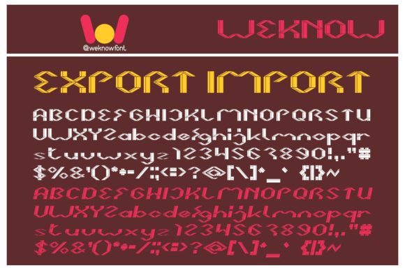 Export Import Font for Creative Branding Projects