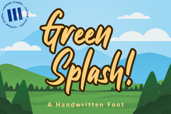 Green Splash Font for Eye-Catching Display Typography