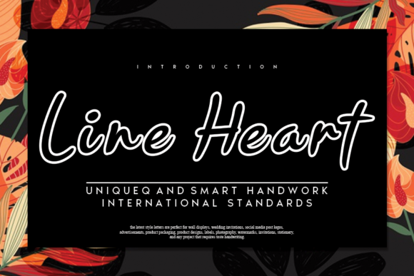 Line Heart Font: A Joyful Display Typeface for Crafters
