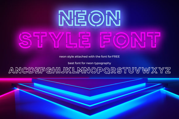 Neon Style Font: A Bold Display Typeface for Digital Design