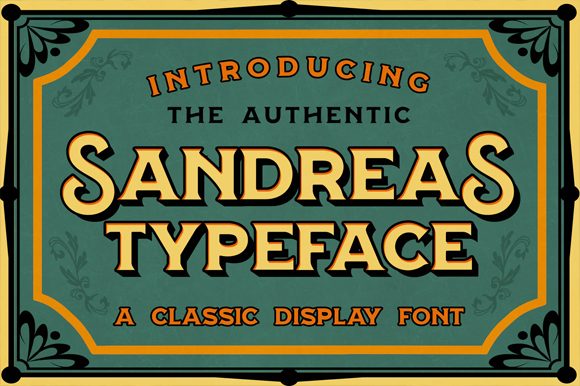 Sandreas: A Vintage Bold Display Font for Memorable Marketing